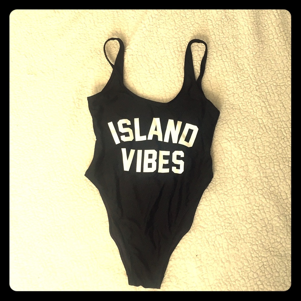Island vibes one piece swimsuit
